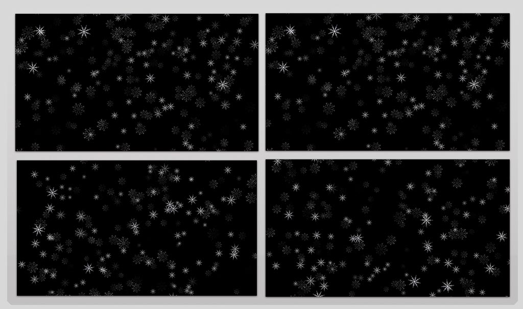 雪花飘落AE模板