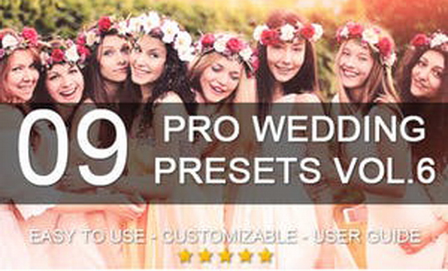 专业婚礼调色滤镜Lightroom预设9 Pro Wedding Presets vol.6