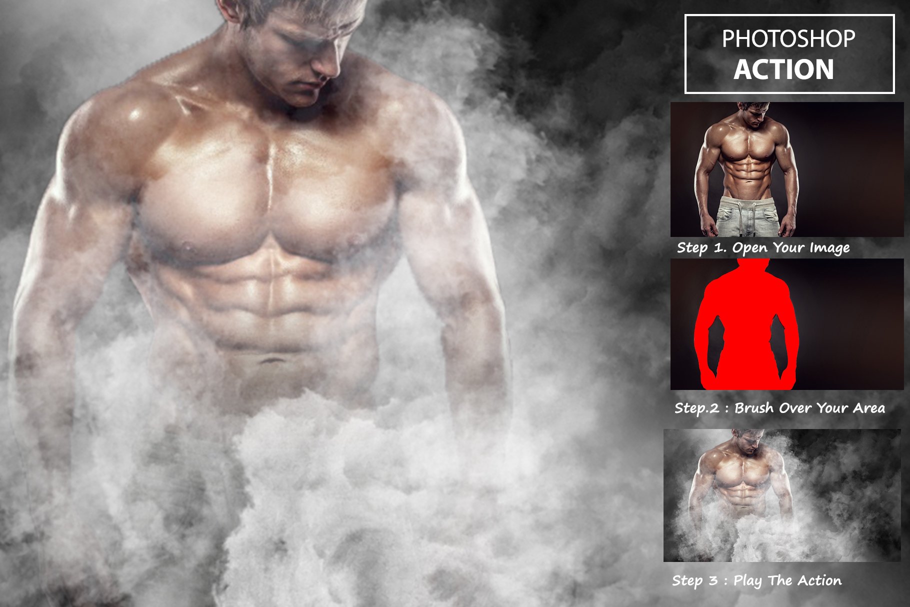 烟雾效果特效-PS动作(Smoke Effect – Photo shop Action)