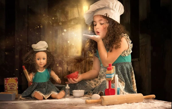 梦幻小女孩烘焙照片后期合成调色视频教程-Baking Girl Composite – Lisset Perrier Artistry