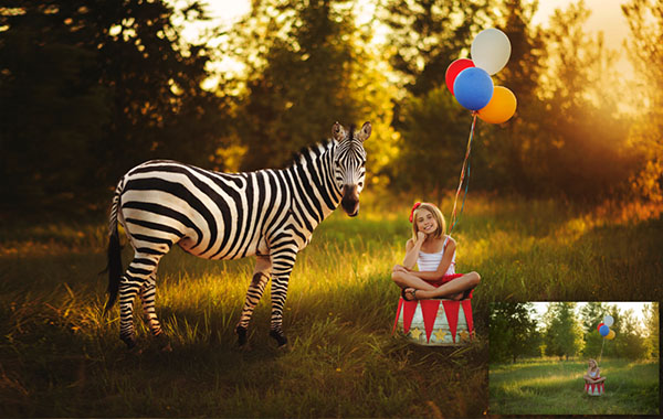 PS创意照片合成视频教程-斑马女孩-Dancing Stripes Zebra: Editing Video – Summerana