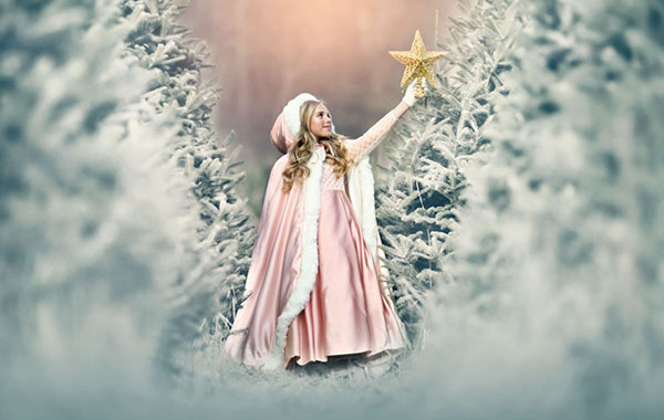 冬季梦幻场景女孩调色教程-Winter Magic Workshop; Ashlyn Mae
