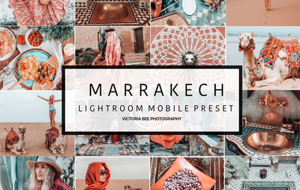 马拉喀什旅拍网红INS风格LR预设调色滤镜-5 Mobile Presets MARRAKECH