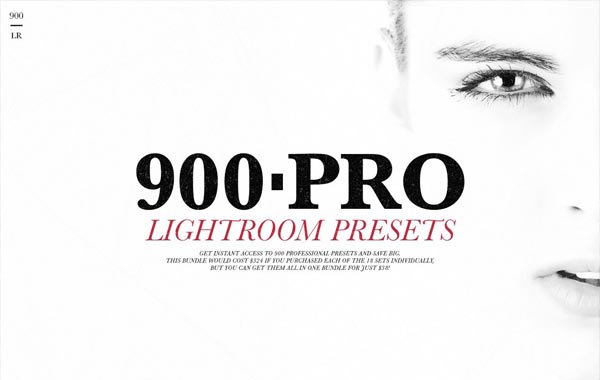 900组人像家具宠物食物等专业LR预设调色滤镜-900 Pro Lightroom Presets