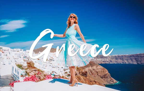 希腊地中海蓝色风格LR预设调色滤镜-Greece Lightroom Presets Pack