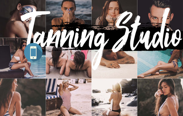 古铜色肌肤沙滩晒黑LR预设调色滤镜-Neo Tanning Studio Theme mobile lightroom presets