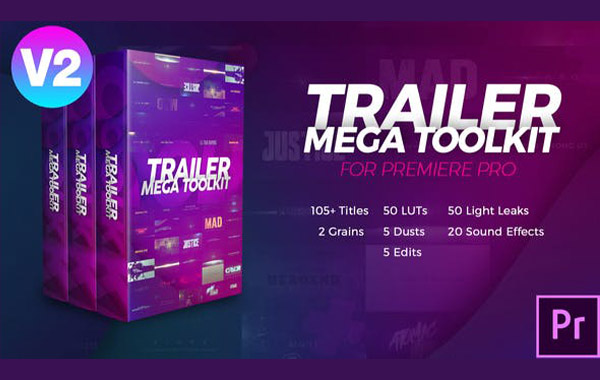 PR预设-电影级预设工具包-LUTS视频滤镜-Trailer Mega Toolkit Premiere Pro V2 by CinemaEternal | VideoHive 22305236