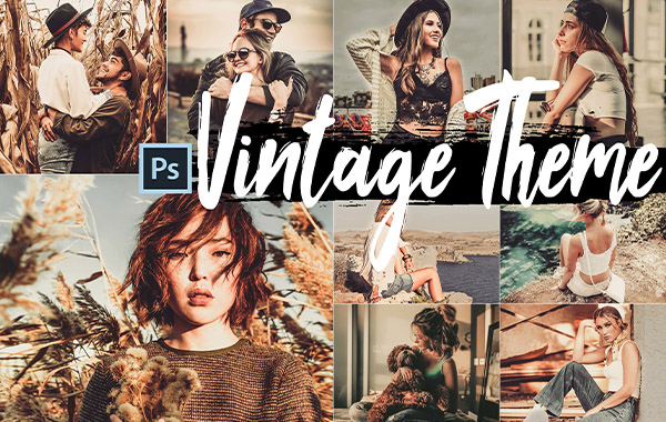 5款人像景观INS复古风格PS动作/PR/AE/FCPX 达芬奇LUTS视频滤镜-5 Vintage Skin Actions, ACR and LUT presets