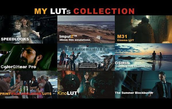 预设合集-LUTs Collection: VisionColor – ImpulZ / KinoLUT by Cineplus / ColorGHear Pro/ Osiris etc