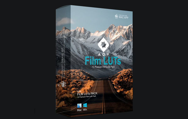 电影胶片调色滤镜PS/PR/AE/FCPX 达芬奇LUTS视频滤镜-AOV Film LUTs Pack