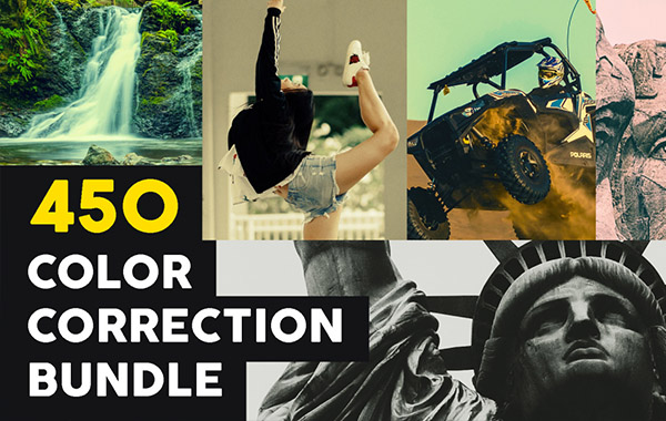 LUTs调色预设-450 Color Correction Bundlefor Premiere