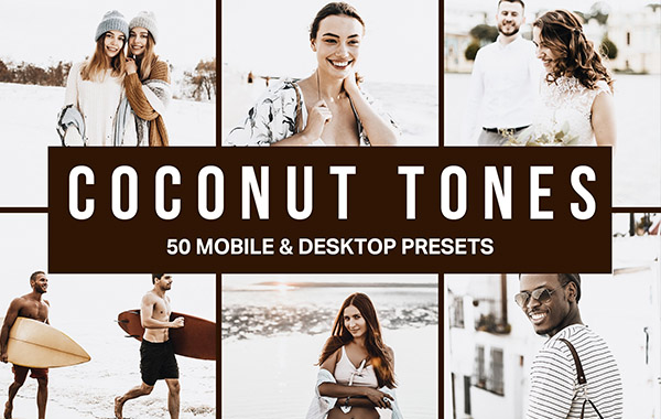 50个风景人像美食LUTS预设-50 Coconut Tones Lightroom Presets