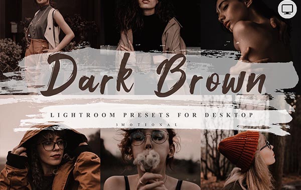 5组棕褐色森林度假海滩INS风格LR预设调色滤镜-5 Dark Brown Lightroom Presets
