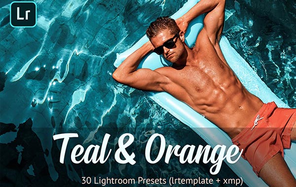 蓝绿色橙色海滩室内旅拍LR预设调色滤色-Teal & Orange Presets Lightroom
