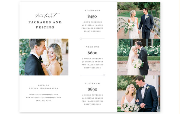 PSD模板-摄影价格表模板Oktella Pricing Guide