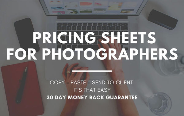 2020全新摄影师价格定价表印刷品和产品包装-Photography Pricing Sheets, Print and Product Packages for Photographers