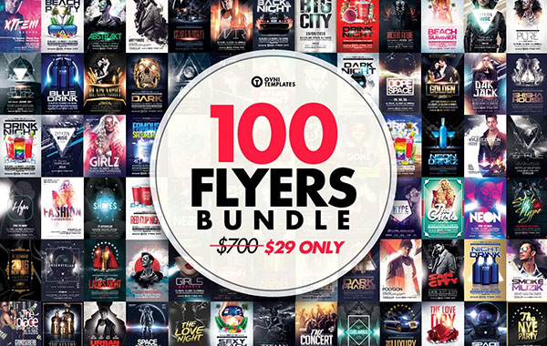 100张电影海报产品宣传PSD模板-Grils Voucher