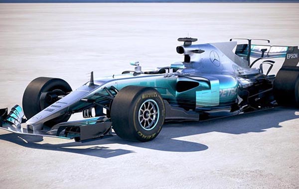 F1方程式赛车奔驰车模型-3ds Max-C4D-单体模型