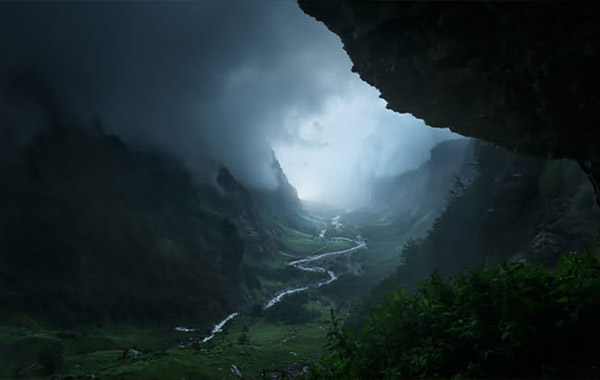 风景景观图像后期处理调色修饰视频教程-Dark Processing – The Making Of Descent to Rivendell with Enrico Fossati