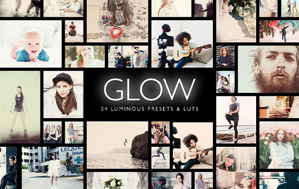风景人像明亮PS/PR/FCPX 达芬奇LUTS调色滤镜预设-Glow – 24 Luminous Presets + LUTs