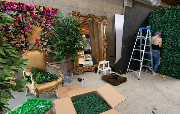 摄影背景制作-绿色植物墙-The Green Wall with Sue Bryce