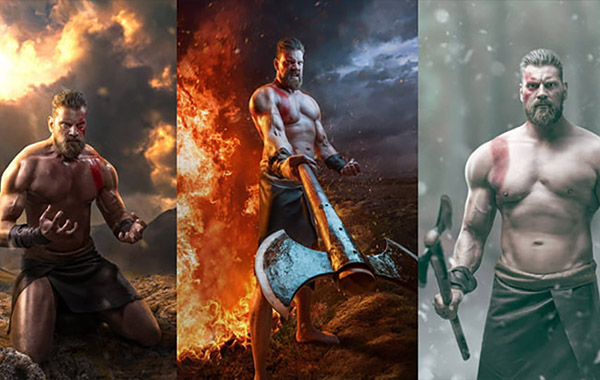PS后期制作视频教程-Making off Kratos with Oliver Richter with Adrian Sommeling
