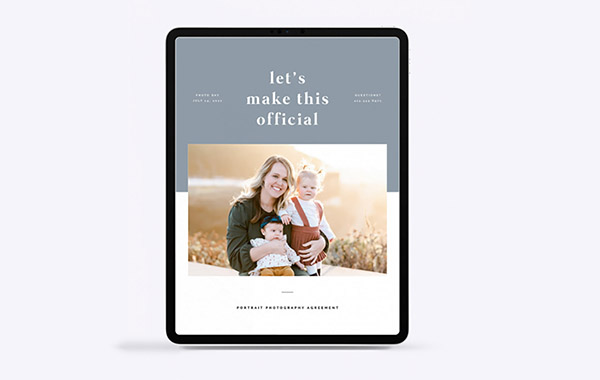 人像摄影拍摄签订协议模板-Portrait Photography Agreement