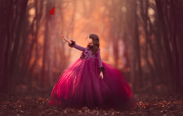 小女孩秋天童话照片后期处理调色修饰视频教程-Deep Fall Edit — Meg Bitton