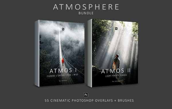 PS大气云烟雾等图层及笔刷-附使用教程-ATMOSPHERE Bundle Photoshop Overlays and Brushes + Tutorial