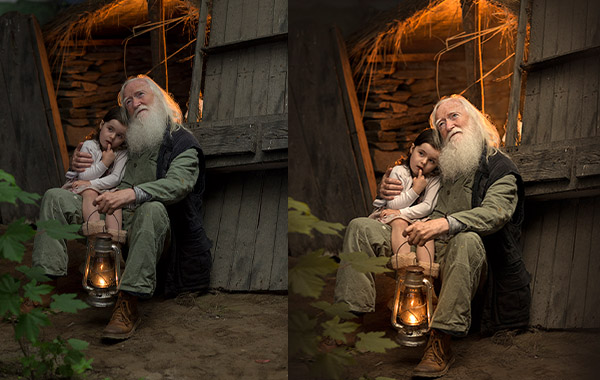 温馨祖孙仓库照片后期处理调色视频教程-Editing Video 1709 English by Elena Shumilova