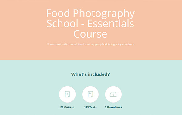 美食摄影视频教程-Food Photography School – Essentials Course + Bonus Phone Course