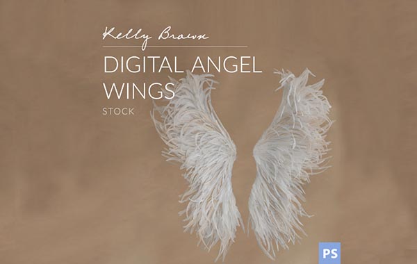 孕妇摄影照片后期加天使翅膀教程-Maternity Wings Tutorial + Overlays by Kelly Brown