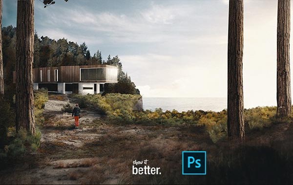 适用于建筑师的Photoshop可视化视频教程-Photoshop Visualisation for Architects by Show It Better