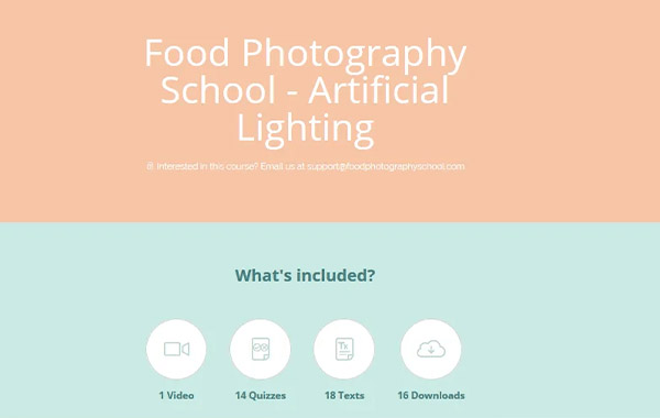 美食摄影人工灯光照明视频教程-Food Photography School – Artificial Lighting Course