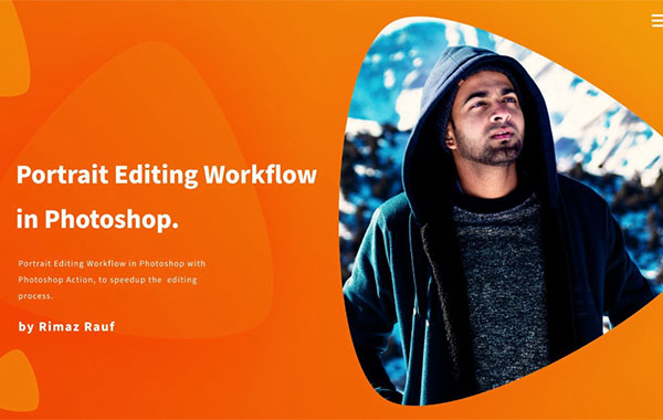 PS动作人像摄影后期编辑处理工作流程-Portrait Photography Editing Workflow in Photoshop with Photoshop Action by Rimaz Rauf