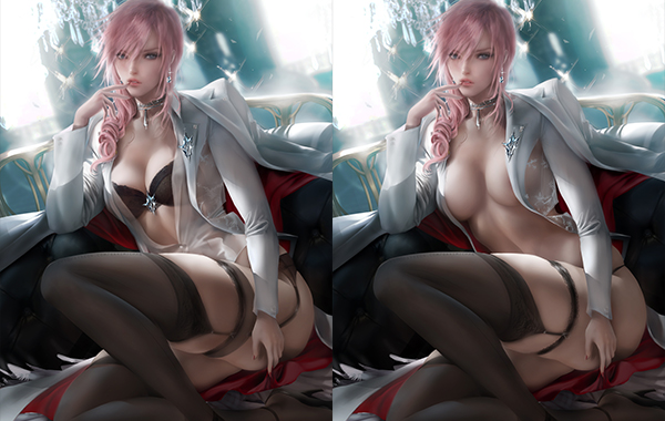 漫画教程-雷电女王去内衣绘画全过程视频教程-Lightning Suit Lingerie Tutorial by Sakimi Chan