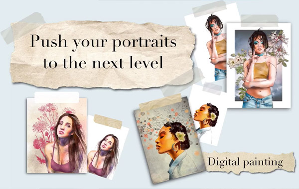 Procreate教程-将你的人像绘画水平提升到一个新的高度-Push Your Portraits To The Next Level With Procreate with Cécile Yadro