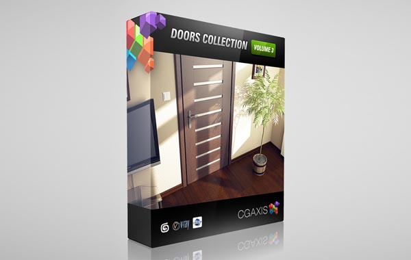 3d Max模型 CGAXIS-MODELS VOLUME 3 DOORS-门锁门等模型合集