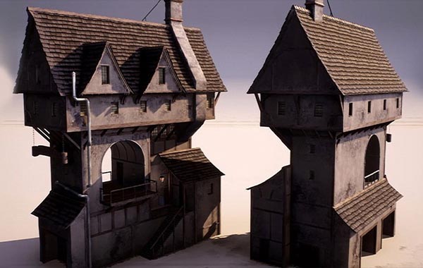 Blender&Substance 老房子设计视频教程-Old House Creation for Game in Blender and Substance Designer