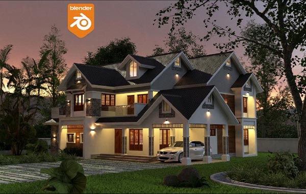 Blender 3D Architecture设计课程从入门到专业-Blender 3D Architecture Designing Course Beginner to Pro
