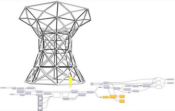 犀牛参数化建模之垂直塔建模教程-Subdivided Vertical Flared Tower in Grasshopper for Rhino