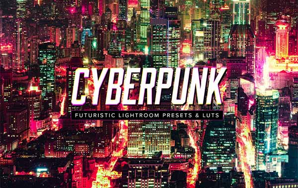 10款赛博朋克城市夜景LR/PR/AE/FCPX 达芬奇LUTS视频滤镜-10 Cyberpunk Lightroom Presets LUTs By SparkleStock