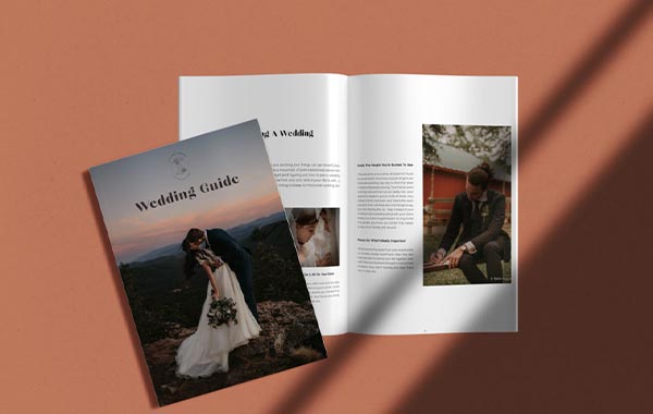 可定制的婚礼指南模板–简约-Customizable Wedding Guide Template – Minimalistic