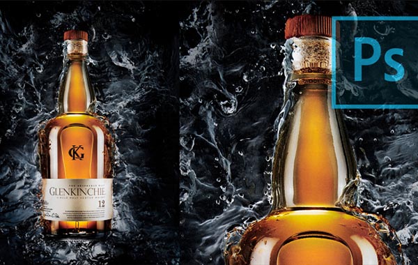 产品摄影威士忌酒瓶后期编辑处理视频教程-Whiskey Bottle Post Process by Ivo de Kok