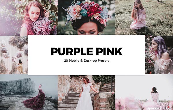 20 Purple Pink Lightroom Presets & LUTs