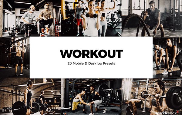 20 Workout Lightroom Presets & LUTs