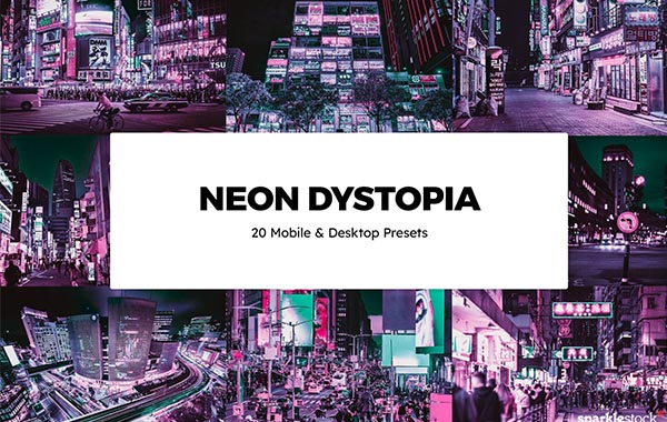 20 Neon Dystopia Lightroom Presets und LUTs