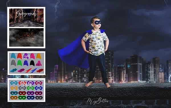 The Superhero Composite Kit + Video Tutorial by Meg Bitton